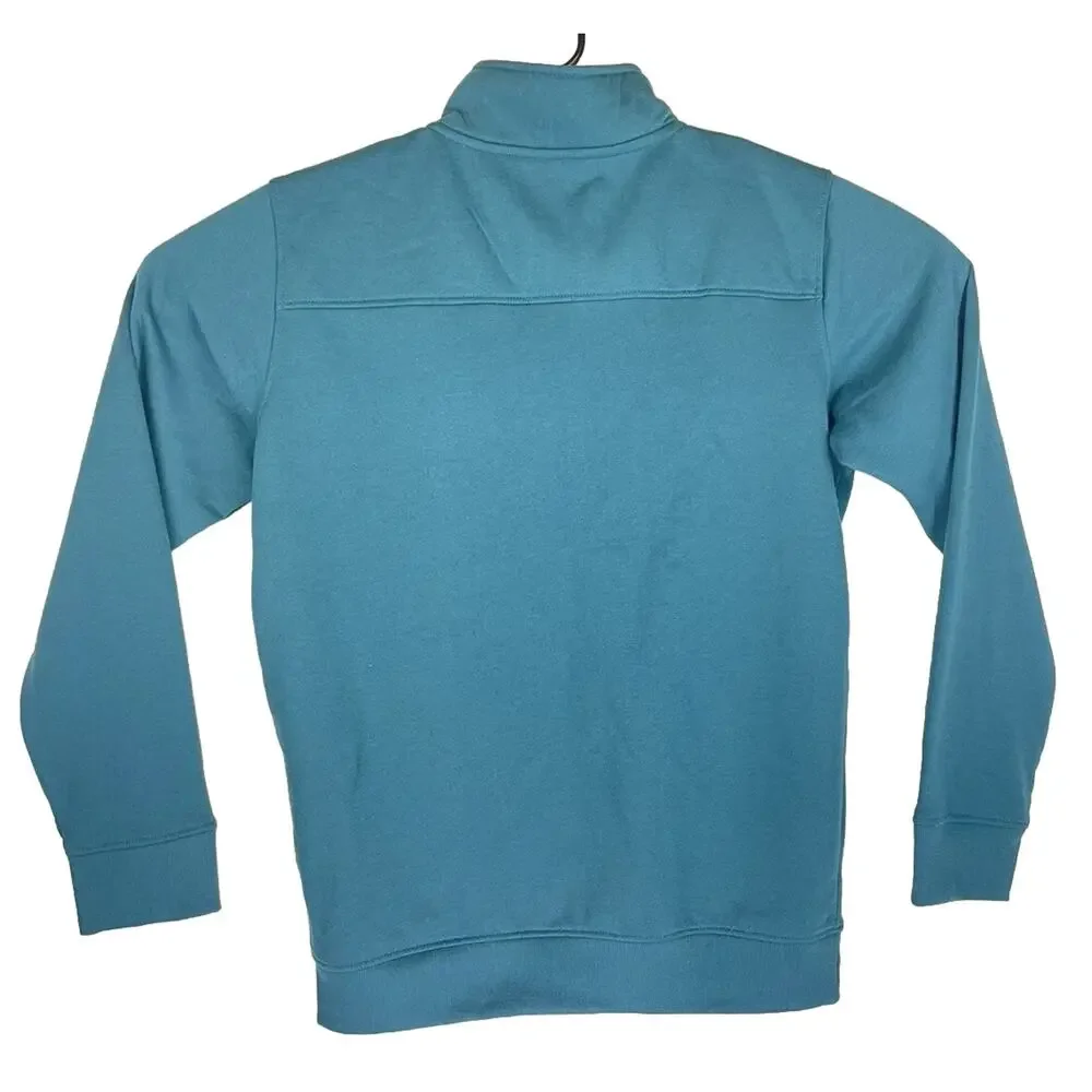 James Pringle Full Zip Sweater Mens M Green Cardigan Jacket Mock Neck Jumper
